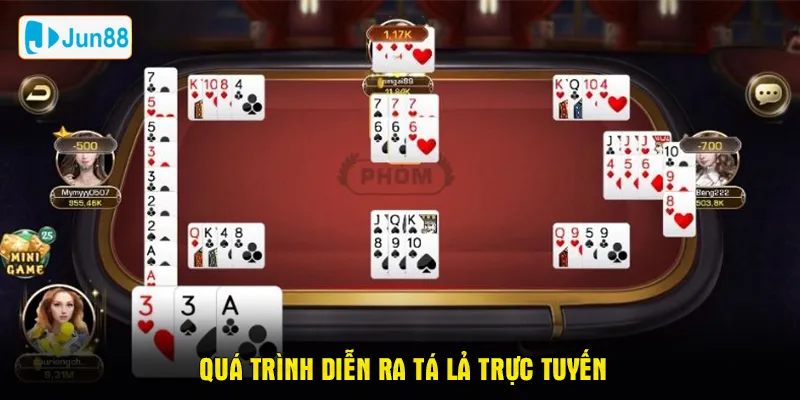 Quá trình diễn ra tá lả trực tuyến